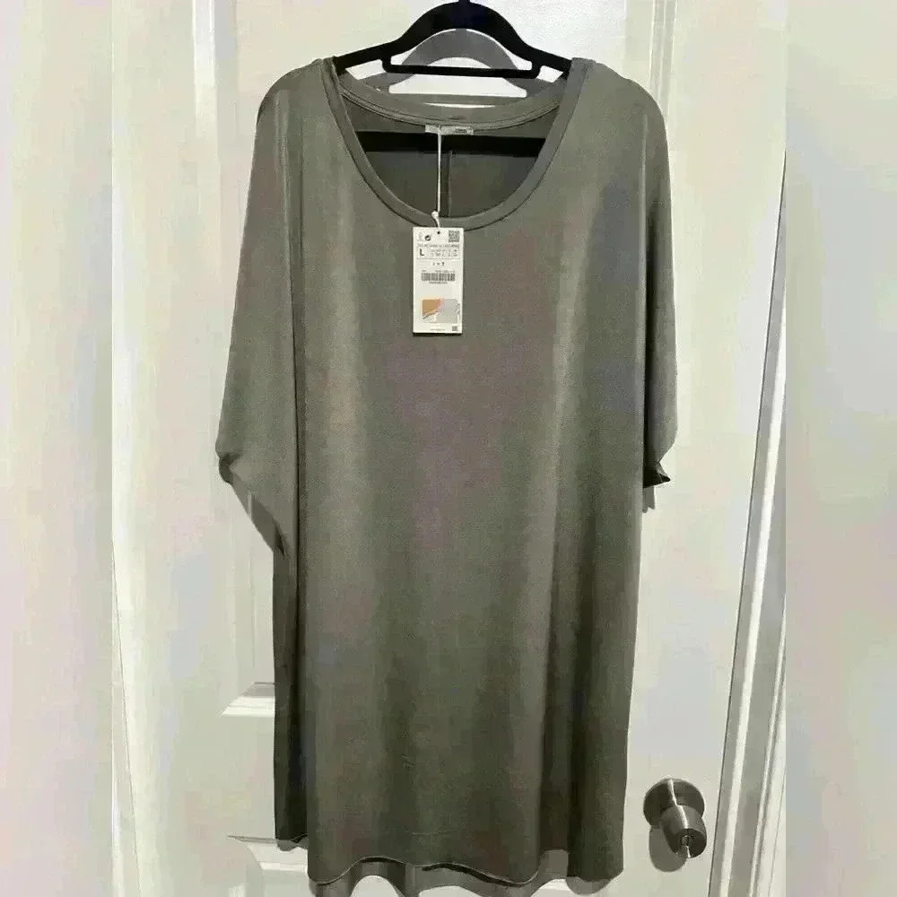 NWT Zara Green Oversized Shift Dress - Picture 4 of 5